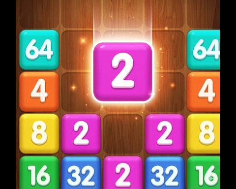 2048 neon game