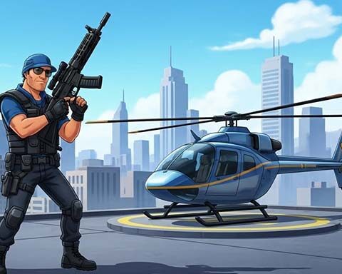 GunShip Shooting Attack Game 3D