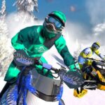 corrida de moto na neve
